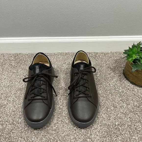 Samuel Hubbard Men's 8.5 Flight Casual Sneaker Espresso Brown Leather 2421 new - Picture 3 of 8